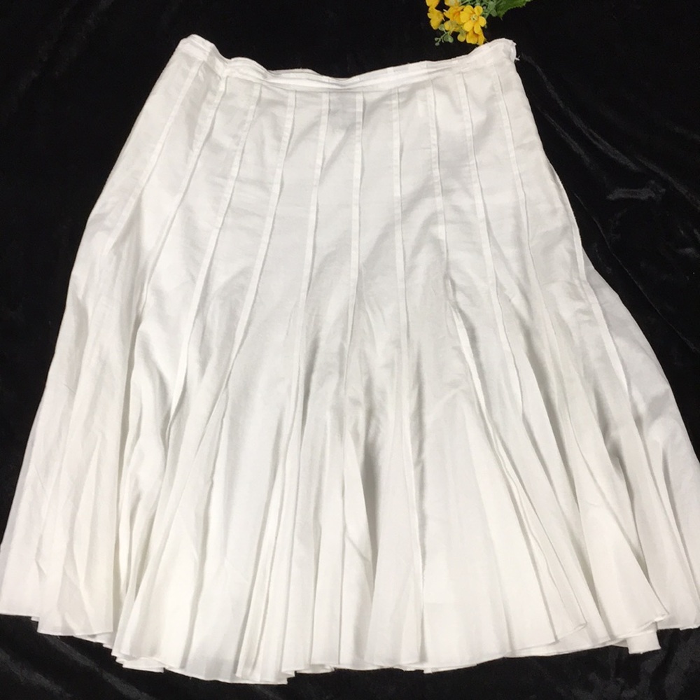 White cotton full skirt 14
